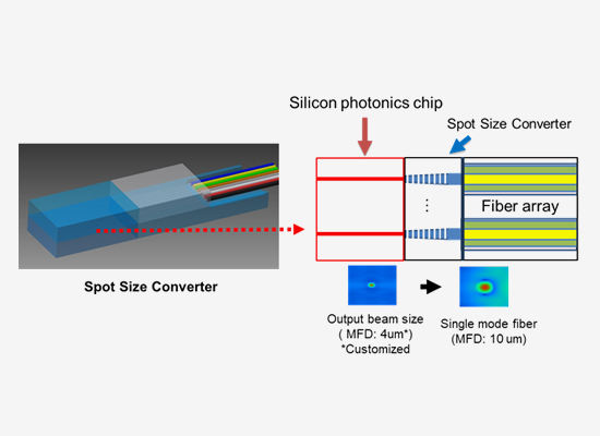 Spot Size Conversion (SSC) PLC Chip & Fiber Array2